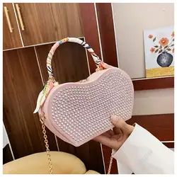 Schöne Designer Clutches Tasche Metallic Diamonds Handtasche 2023 Neue Art und Weise Pu-Leder weibliche Damen Tote Abendtaschen Mädchen für Party - Görsel 3