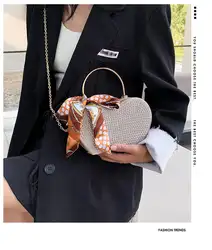 Schöne Designer Clutches Tasche Metallic Diamonds Handtasche 2023 Neue Art und Weise Pu-Leder weibliche Damen Tote Abendtaschen Mädchen für Party - Görsel 4