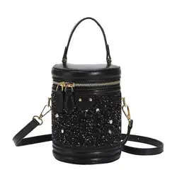 Weibliche Hohe Qualität Pailletten Leder Crossbody Berühmte Marke Luxus Die Eimer Taschen Frauen Handtaschen Damen Geldbörsen Und Handtaschen 2023