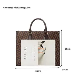 Designer berühmte brandneue Luxusmarke Frauen Umhängetasche Vintage Leder Schulter Mode Umhängetasche Business Frauen Handtasche - Görsel 5